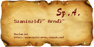 Szaniszló Arnó névjegykártya